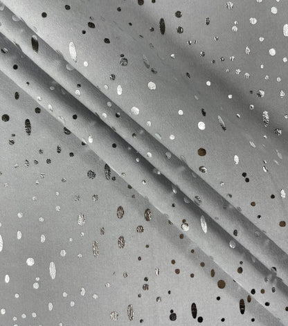 Speckle Gray Foil Flannel Fabric