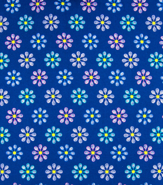 Tennis Racket Flower Super Snuggle Flannel Fabric