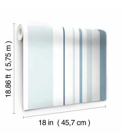 RoomMates Wallpaper Blue Stripes