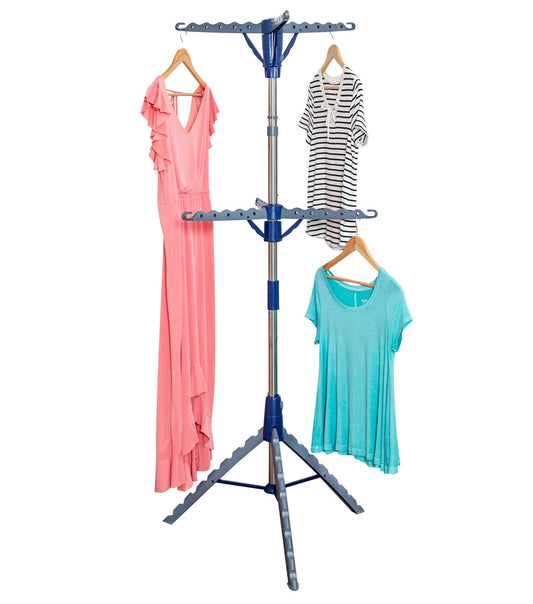 Honey Can Do 28.5 Silver 2 Tier Folding Tripod Clothes Drying Rack
