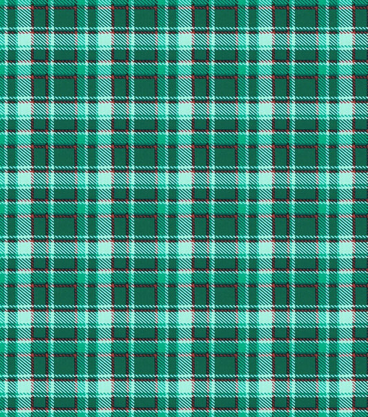 Green Red Plaid Super Snuggle Flannel Fabric
