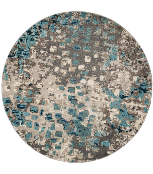 Safavieh Monaco 225 Grey / Lt. Blue 6'7 X 6'7 Round