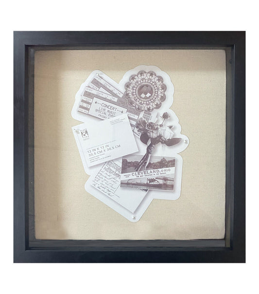 12 x 12 Black Front Loading Shadow Box by Place & Time