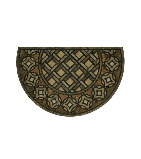 Deco Tile Slice Doormat Brown 1'11 x 2'11