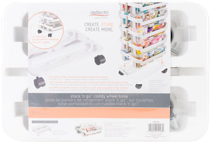 Deflecto 16 White Caddy Wheel Base