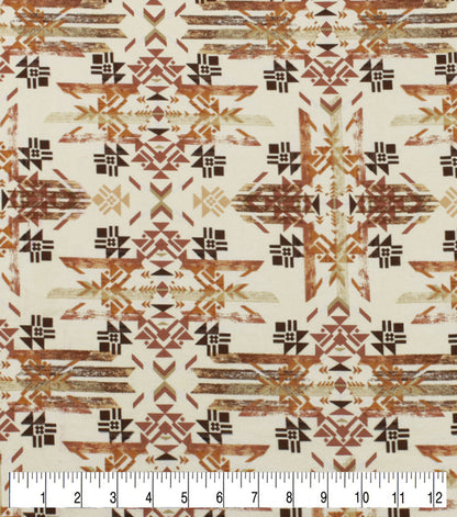 Neutral Aztec Super Snuggle Flannel Fabric