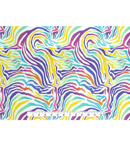 Rainbow Zebra Super Snuggle Flannel Fabric