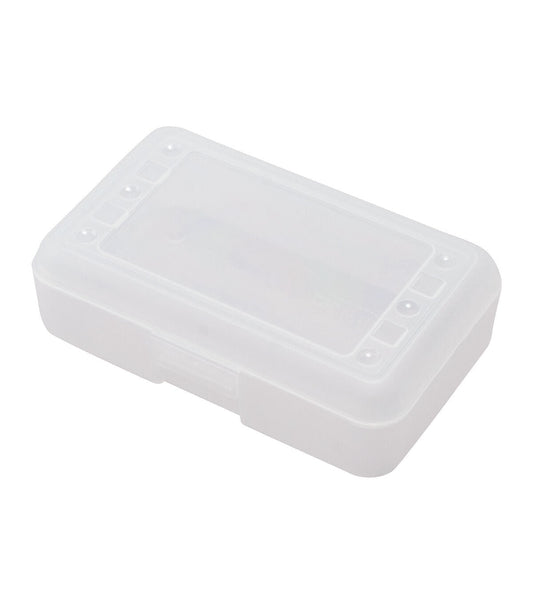 Advantus 8.5 x 4 Clear Plastic Pencil Box