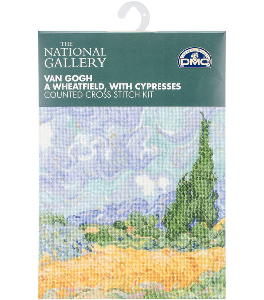 DMC 9 x 11.5 A Wheatfield With Cypresses Counted Cross Stitch Kit