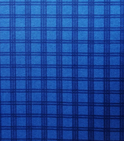 Plaid Blue Super Snuggle Flannel Fabric