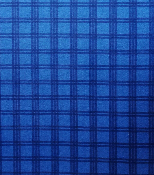 Plaid Blue Super Snuggle Flannel Fabric