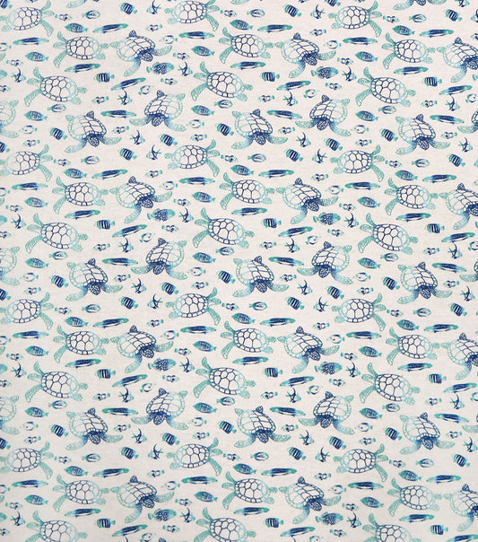 Turtles on White Super Snuggle Flannel Fabric