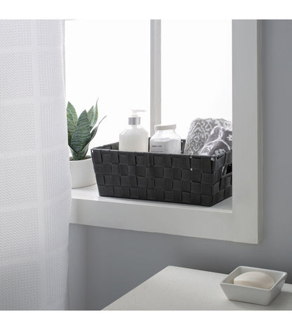 Simplify 15 Woven Strap Shelf Tote