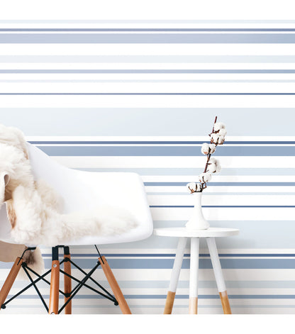 RoomMates Wallpaper Blue Stripes